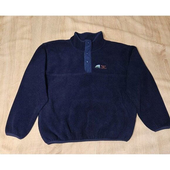 Against The Elements Size Xl Mens Blue Fleece Quarter Snap Pullover Jacket - Picture 1 of 6
